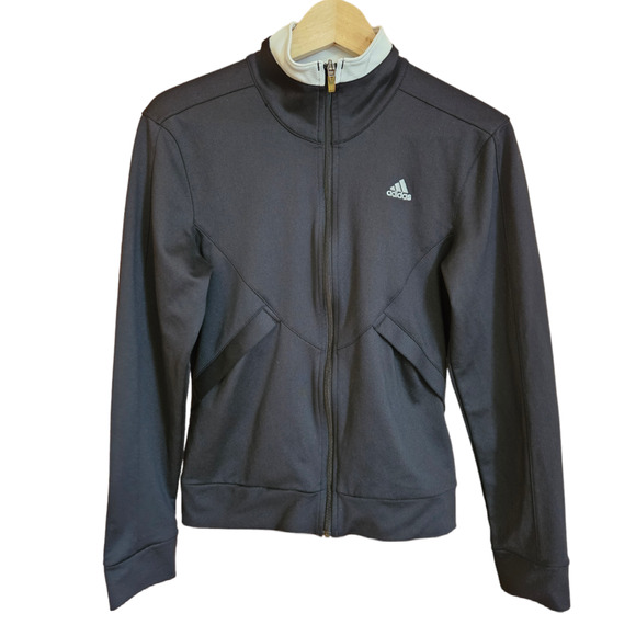 Adidas Women's Sweatshirt Full Zip Black Small - Picture 1 of 9
